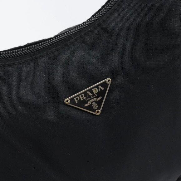 PRADA Hand Bag Nylon Black Silver Auth 146276 - Picture 10 of 16
